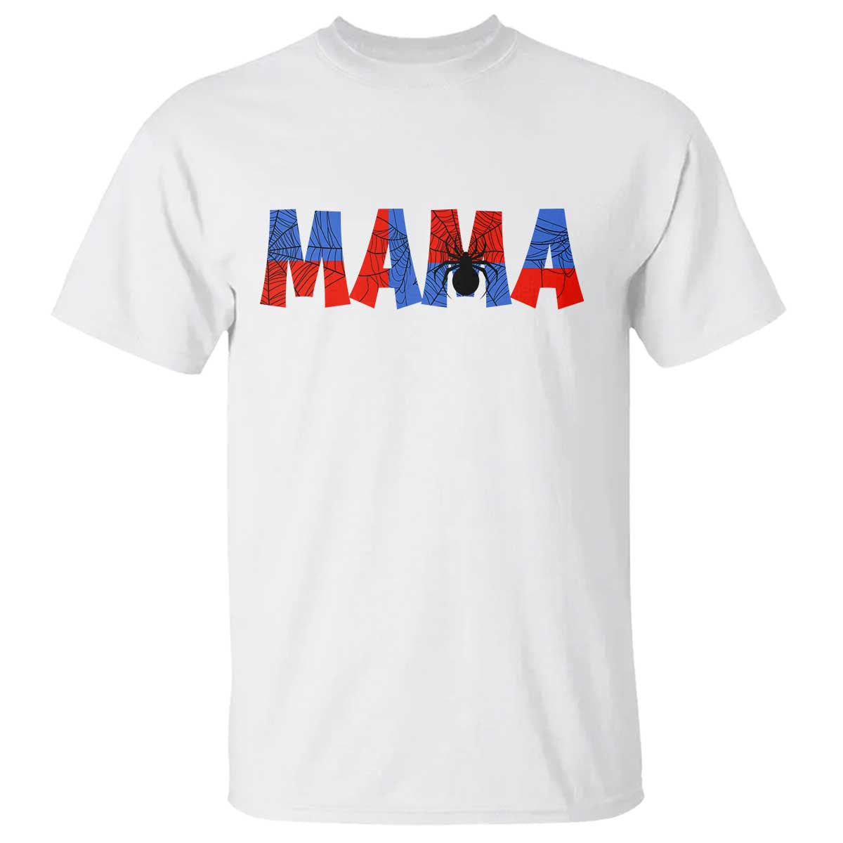 Spooky Mama Spider Web T Shirt Cute Halloween Mom Gift TS12 White Print Your Wear