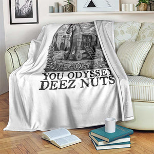 Funny You Odyssey Deez Nuts Trojan Horse Throw Blanket Ancient Greek History Gift TS12 Print Your Wear