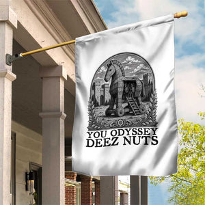 Funny You Odyssey Deez Nuts Trojan Horse Garden Flag Ancient Greek History Gift TS12 Print Your Wear