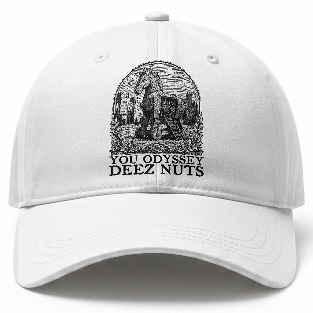 Funny You Odyssey Deez Nuts Trojan Horse Baseball Cap Ancient Greek History Gift TS12 Print Your Wear