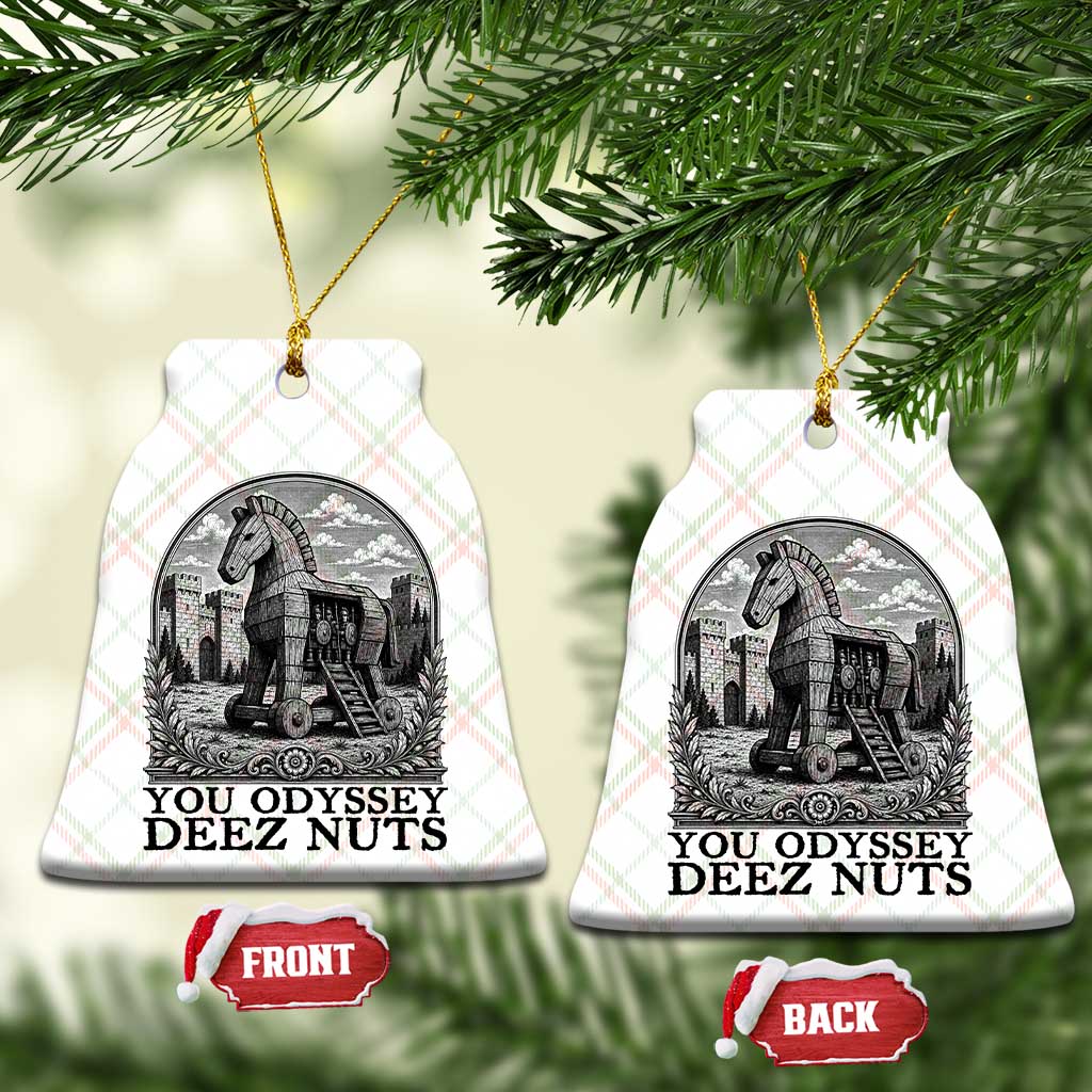 Funny You Odyssey Deez Nuts Trojan Horse Ceramic Ornament Ancient Greek History Gift TS12 Print Your Wear