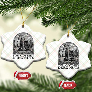 Funny You Odyssey Deez Nuts Trojan Horse Ceramic Ornament Ancient Greek History Gift TS12 Print Your Wear