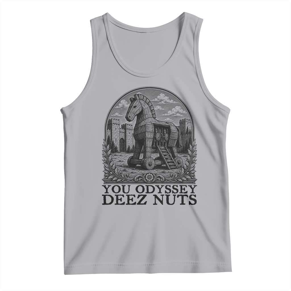 Funny You Odyssey Deez Nuts Trojan Horse Tank Top Ancient Greek History Gift TS12 Athletic Heather Print Your Wear