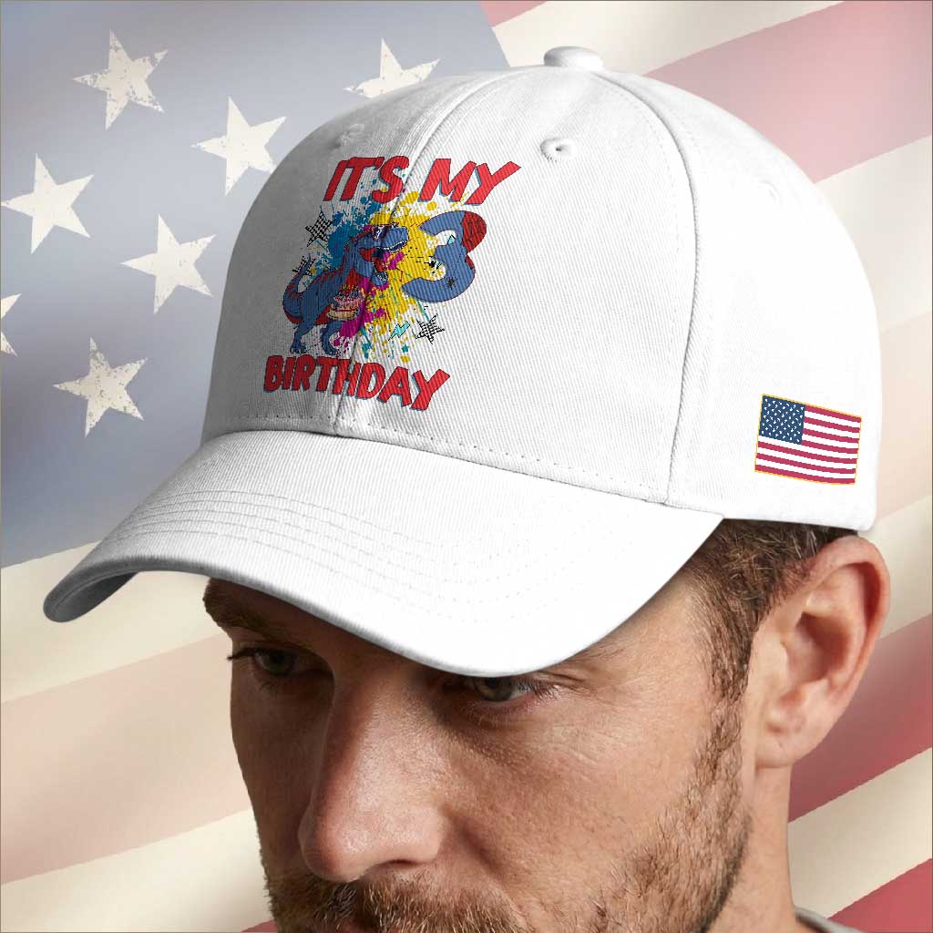 Dino Spider Its My 3rd Birthday Baseball Cap Dinosaur Gift For Boys TS12 Print Your Wear