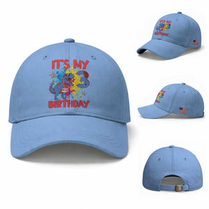 Dino Spider Its My 3rd Birthday Baseball Cap Dinosaur Gift For Boys TS12 Baseball Cap Universal Fit Light Blue Print Your Wear