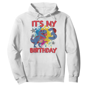 Dino Spider Its My 3rd Birthday Hoodie Dinosaur Gift For Boys TS12 White Print Your Wear
