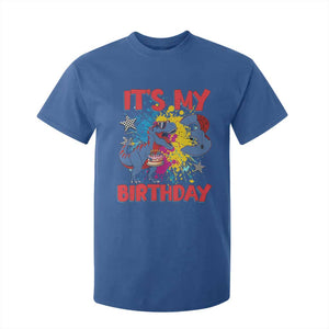 Dino Spider Its My 3rd Birthday T Shirt For Kid Dinosaur Gift For Boys TS12 Royal Blue Print Your Wear