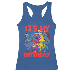 Dino Spider Its My 3rd Birthday Racerback Tank Top Dinosaur Gift For Boys TS12 Royal Blue Print Your Wear