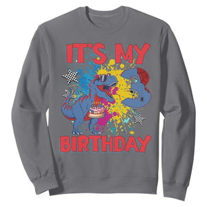 Dino Spider Its My 3rd Birthday Sweatshirt Dinosaur Gift For Boys TS12 Charcoal Print Your Wear
