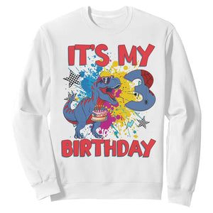 Dino Spider Its My 3rd Birthday Sweatshirt Dinosaur Gift For Boys TS12 White Print Your Wear