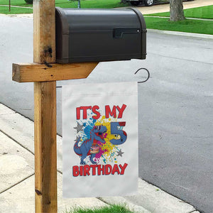 Dino Spider Its My 5th Birthday Garden Flag Dinosaur Gift For Boys TS12 Print Your Wear