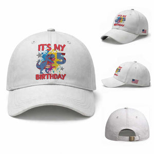 Dino Spider Its My 5th Birthday Baseball Cap Dinosaur Gift For Boys TS12 Baseball Cap Universal Fit White Print Your Wear