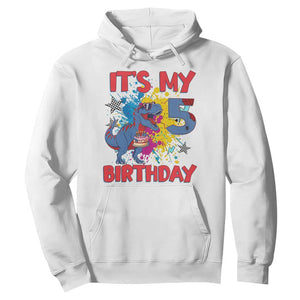 Dino Spider Its My 5th Birthday Hoodie Dinosaur Gift For Boys TS12 White Print Your Wear
