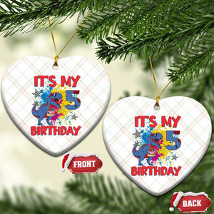 Dino Spider Its My 5th Birthday Ceramic Ornament Dinosaur Gift For Boys TS12 Print Your Wear