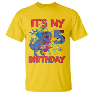 Dino Spider Its My 5th Birthday T Shirt Dinosaur Gift For Boys TS12 Daisy Print Your Wear