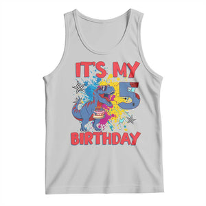 Dino Spider Its My 5th Birthday Tank Top Dinosaur Gift For Boys TS12 Ash Print Your Wear