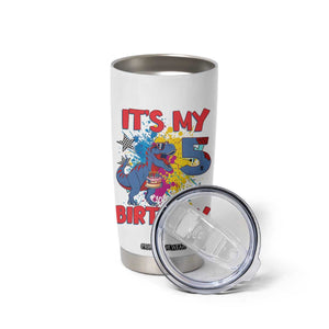 Dino Spider Its My 5th Birthday Tumbler Cup Dinosaur Gift For Boys TS12 Print Your Wear