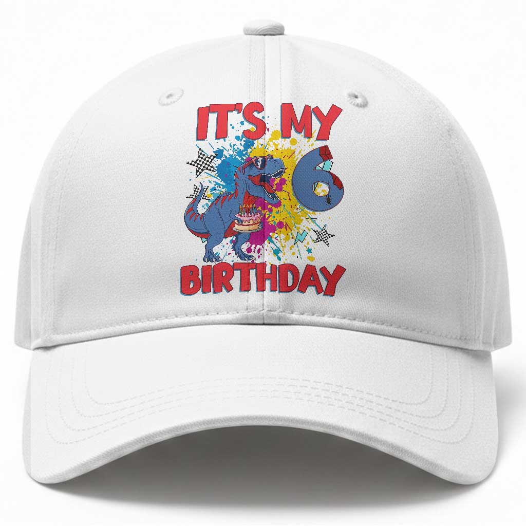 Dino Spider Its My 6th Birthday Baseball Cap Dinosaur Gift For Boys TS12 Print Your Wear