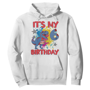 Dino Spider Its My 6th Birthday Hoodie Dinosaur Gift For Boys TS12 White Print Your Wear