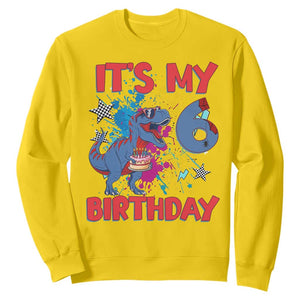 Dino Spider Its My 6th Birthday Sweatshirt Dinosaur Gift For Boys TS12 Daisy Print Your Wear