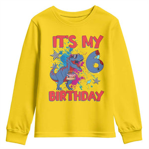 Dino Spider Its My 6th Birthday Youth Sweatshirt Dinosaur Gift For Boys TS12 Daisy Print Your Wear