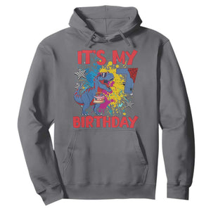 Dino Spider Its My 7th Birthday Hoodie Dinosaur Gift For Boys TS12 Charcoal Print Your Wear