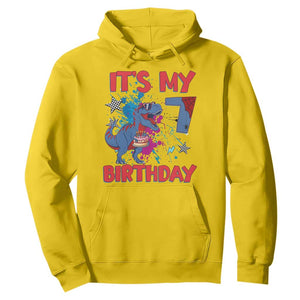 Dino Spider Its My 7th Birthday Hoodie Dinosaur Gift For Boys TS12 Daisy Print Your Wear