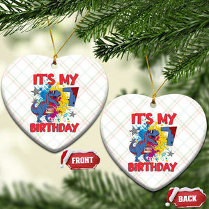 Dino Spider Its My 7th Birthday Ceramic Ornament Dinosaur Gift For Boys TS12 Print Your Wear