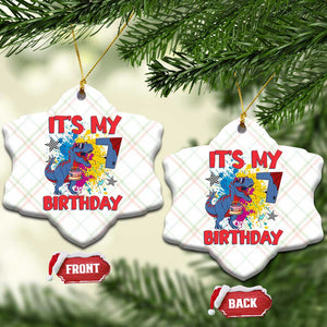 Dino Spider Its My 7th Birthday Ceramic Ornament Dinosaur Gift For Boys TS12 Print Your Wear