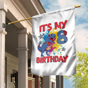 Dino Spider Its My 8th Birthday Garden Flag Dinosaur Gift For Boys TS12 Print Your Wear