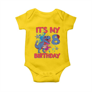 Dino Spider Its My 8th Birthday Baby Onesie Dinosaur Gift For Boys TS12 Daisy Print Your Wear