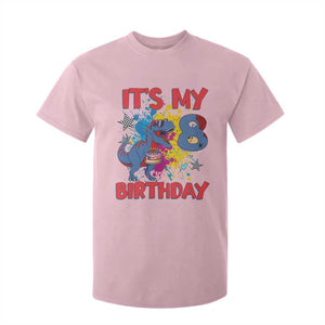 Dino Spider Its My 8th Birthday T Shirt For Kid Dinosaur Gift For Boys TS12 Light Pink Print Your Wear
