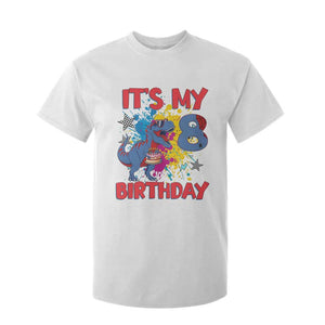 Dino Spider Its My 8th Birthday T Shirt For Kid Dinosaur Gift For Boys TS12 White Print Your Wear
