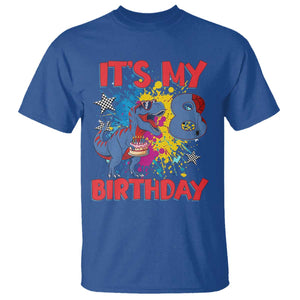 Dino Spider Its My 8th Birthday T Shirt Dinosaur Gift For Boys TS12 Royal Blue Print Your Wear