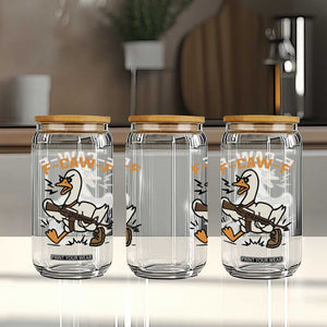 F Caw F Goose With Gun Glass Can Funny Rebellious Gift TS12 Print Your Wear