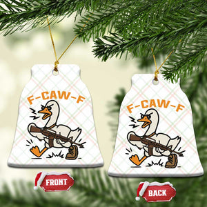 F Caw F Goose With Gun Ceramic Ornament Funny Rebellious Gift TS12 Print Your Wear