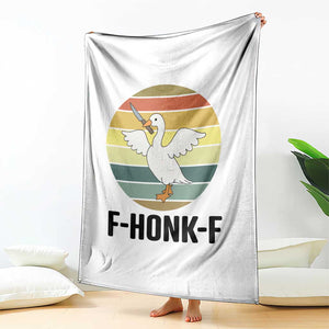 F Honk F Goose With Knife Throw Blanket Funny Chaotic Meme Gift TS12 Print Your Wear