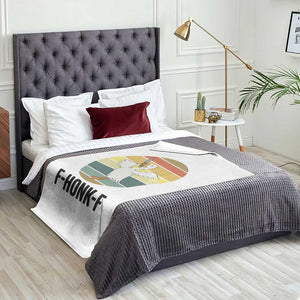 F Honk F Goose With Knife Throw Blanket Funny Chaotic Meme Gift TS12 Print Your Wear