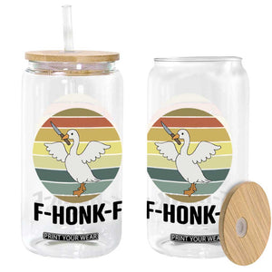 F Honk F Goose With Knife Glass Can Funny Chaotic Meme Gift TS12 Print Your Wear
