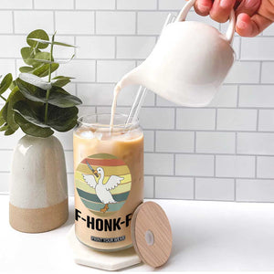 F Honk F Goose With Knife Glass Can Funny Chaotic Meme Gift TS12 Print Your Wear