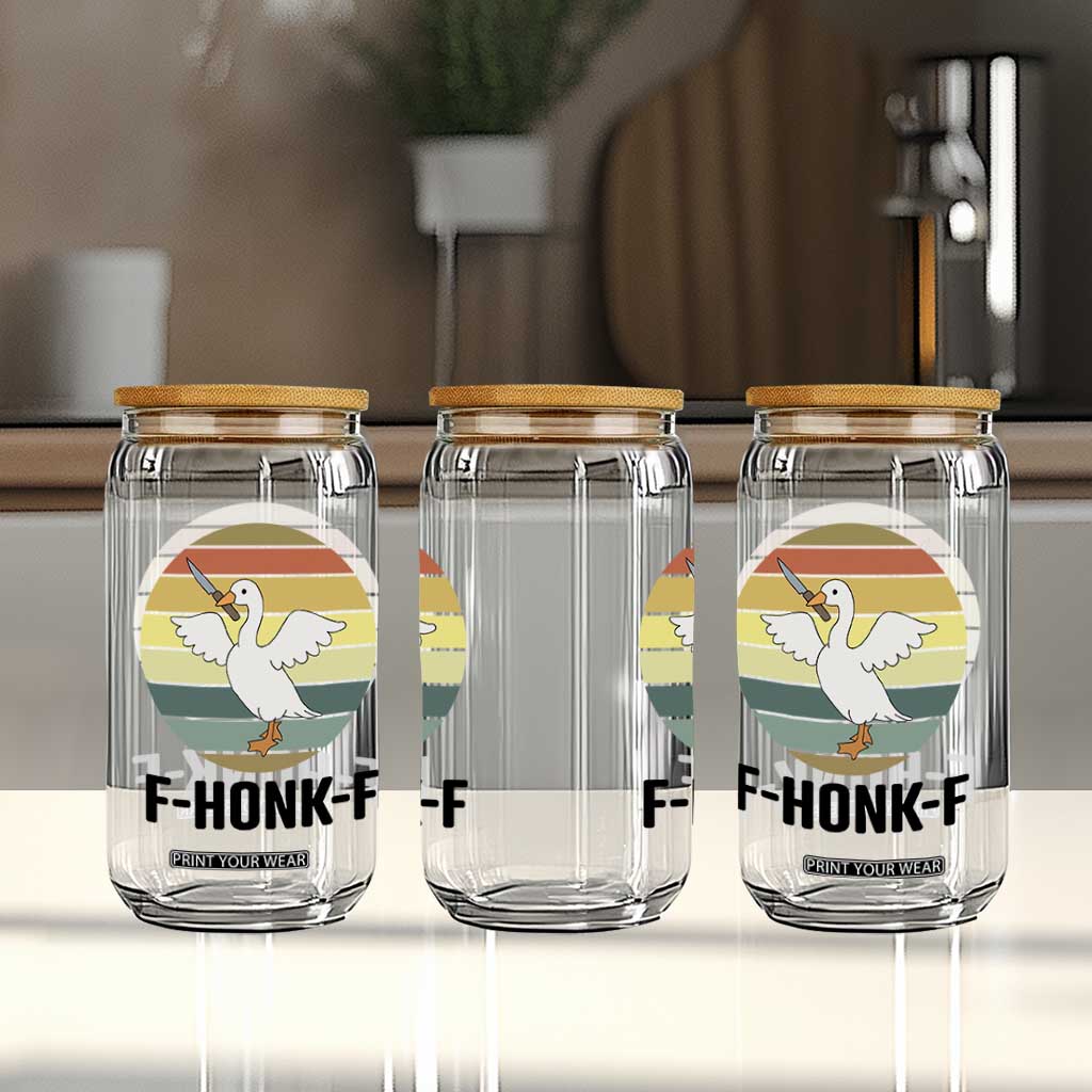 F Honk F Goose With Knife Glass Can Funny Chaotic Meme Gift TS12 Print Your Wear