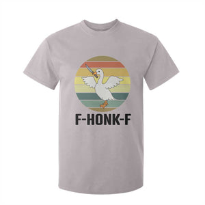 F Honk F Goose With Knife T Shirt For Kid Funny Chaotic Meme Gift TS12 Ice Gray Print Your Wear