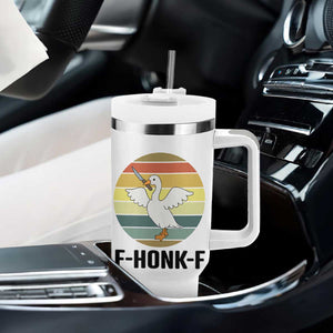 F Honk F Goose With Knife Tumbler With Handle Funny Chaotic Meme Gift TS12 Print Your Wear