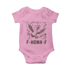 F Honk F Goose Lover Baby Onesie Funny Silly Chaotic Gift TS12 Light Pink Print Your Wear