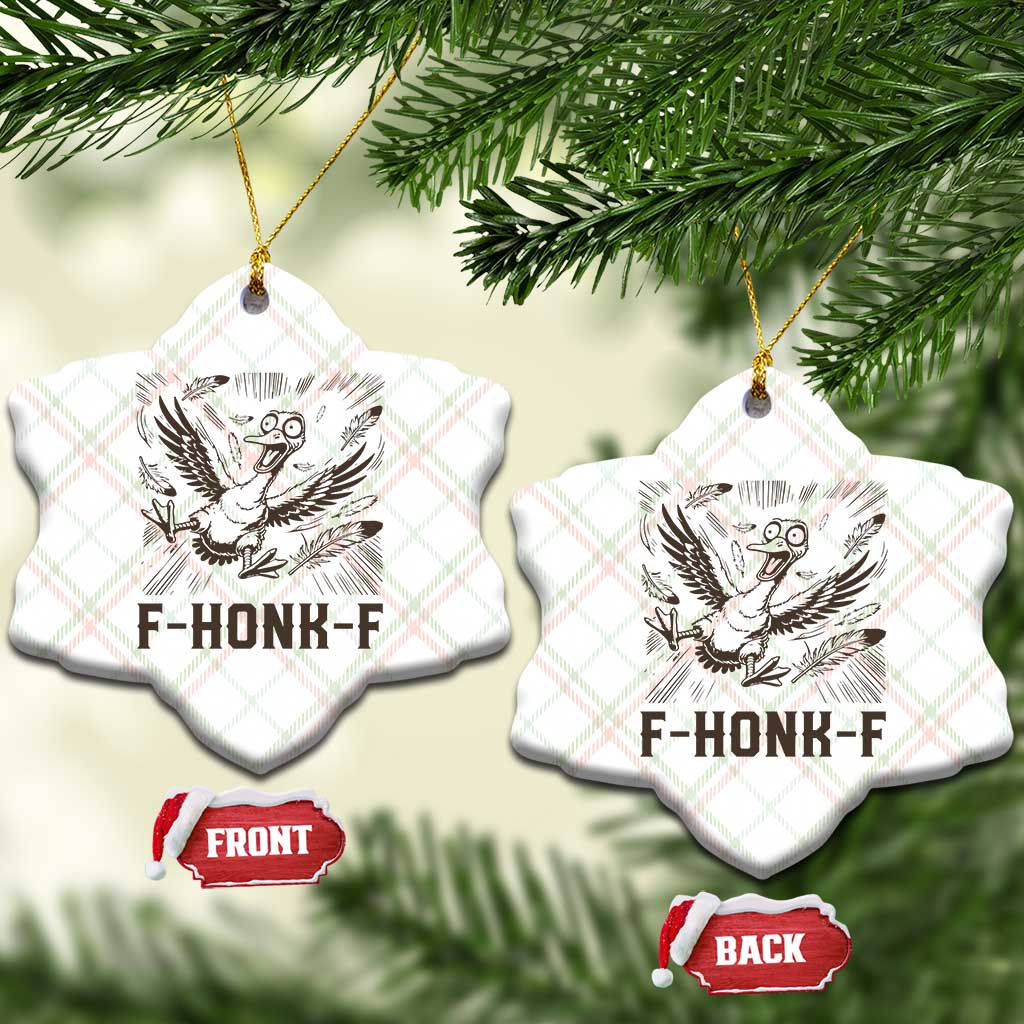 F Honk F Goose Lover Ceramic Ornament Funny Silly Chaotic Gift TS12 Print Your Wear