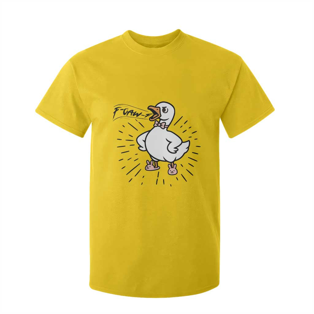 F Caw F Grumpy Goose T Shirt For Kid Funny Attitude Meme Gift TS12 Daisy Print Your Wear