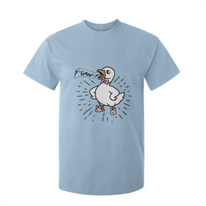 F Caw F Grumpy Goose T Shirt For Kid Funny Attitude Meme Gift TS12 Light Blue Print Your Wear