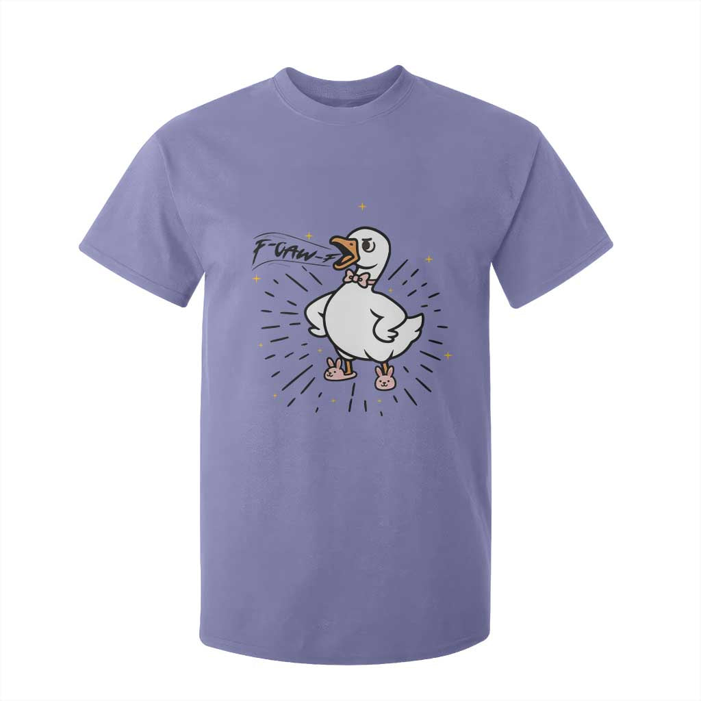 F Caw F Grumpy Goose T Shirt For Kid Funny Attitude Meme Gift TS12 Violet Print Your Wear