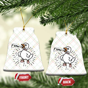 F Caw F Grumpy Goose Ceramic Ornament Funny Attitude Meme Gift TS12 Print Your Wear