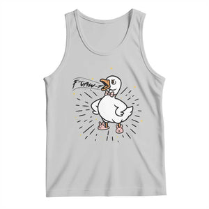 F Caw F Grumpy Goose Tank Top Funny Attitude Meme Gift TS12 Ash Print Your Wear